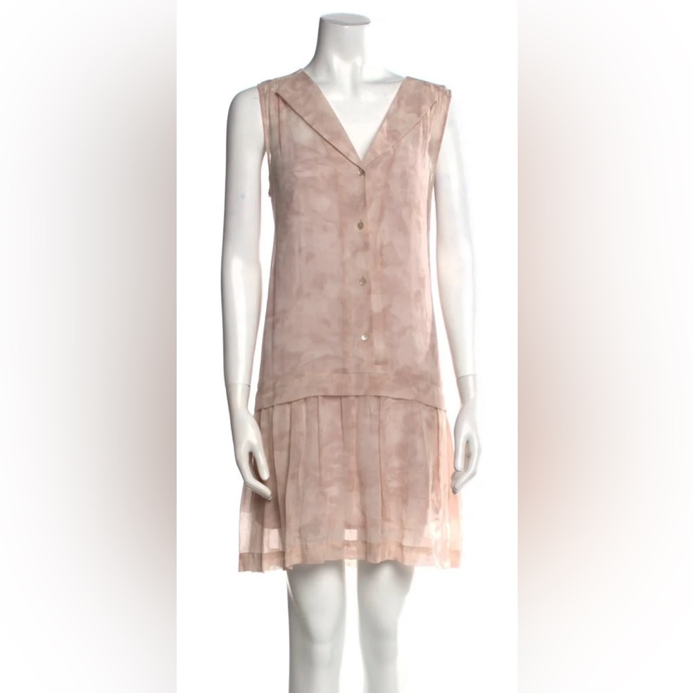 Theory Rinon 100% Silk Pastel Pink Drop Waist
Sleeveless Dress Size 8